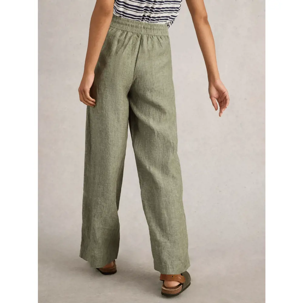 White Stuff Belle Linen Wide Leg Trouser